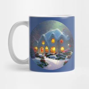 Rural winter cottage Mug